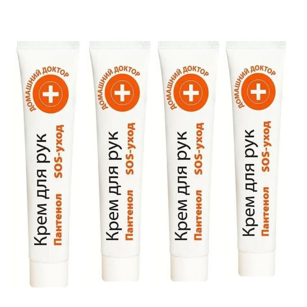 4 St"Domaschnij Doktor" Handcreme Panthenol Sos-Pflege, für extrem trockene Haut