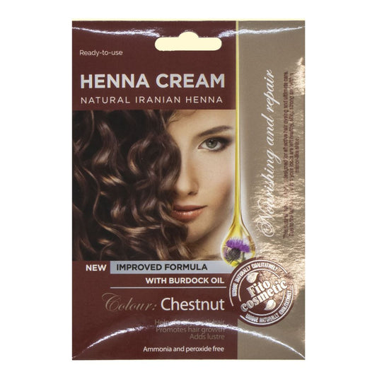 Henna-Creme Fito Kosmetik, Kastanien, mit Klettenöl, 50 ml