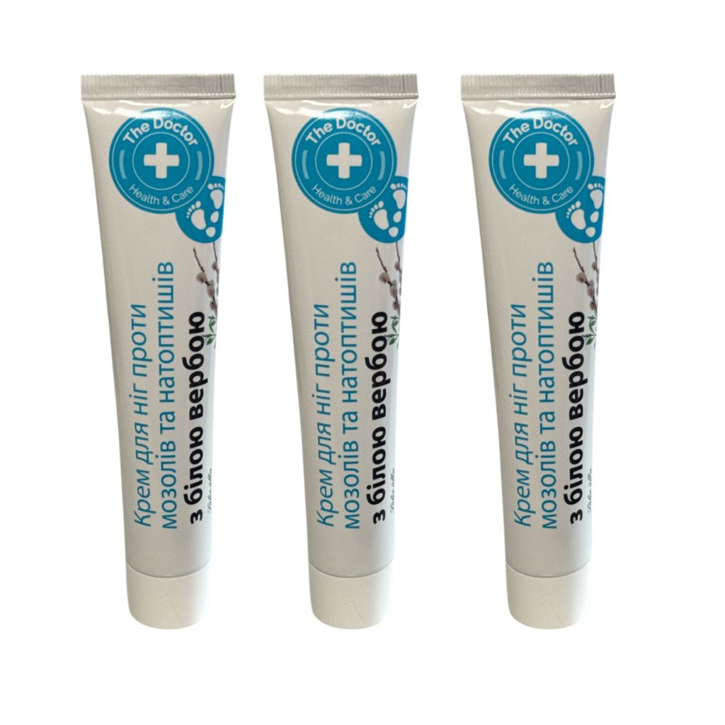 3x42 ml The Doktor Fußcreme zur Vorbeugung von Hühneraugen, mit Bienenwachs