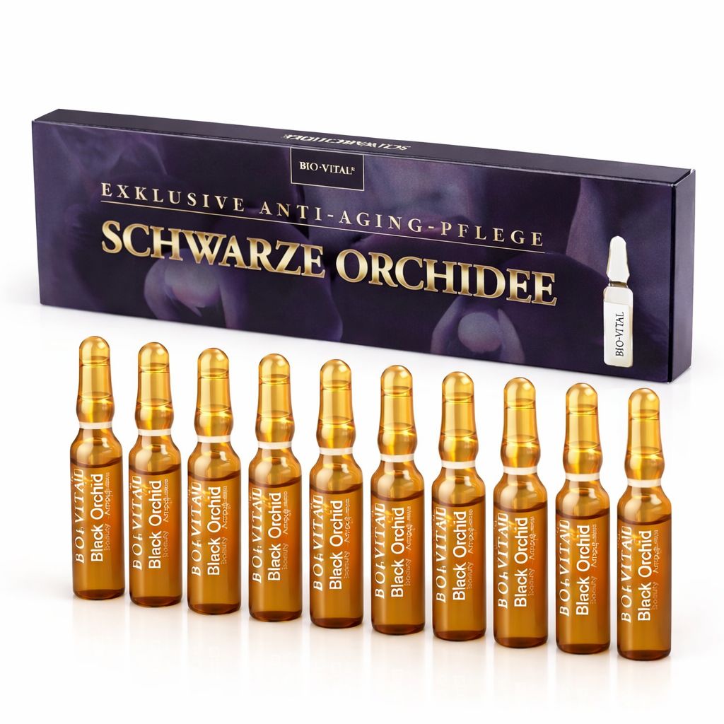 Bio-Vital Schwarze Orchidee mit Hyaluron Ampullen Anti-Aging Pflege