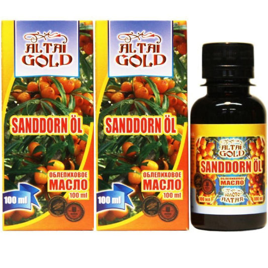 2 x 100 ml Sanddornöl „Altai Gold“,