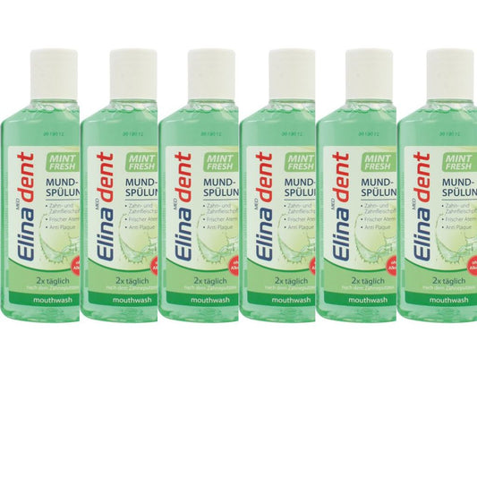 6 x 250 ml Zahn Mundspülung Elina Mint Fresh ohne Alcohol