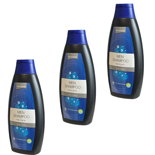 3x500 ml Soft & Gentle Men Shampoo mit Hopfenextrakt