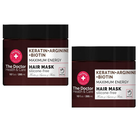 2x295 ml The Doctor Health & Care Haarmaske Keratin+Arginin+Biotin Maximum Energy