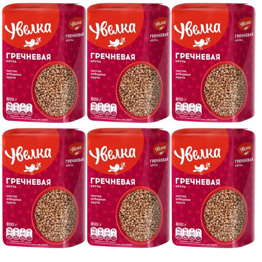 6x 800g Buchweizen "Jadriza Russkaja" Uvelka