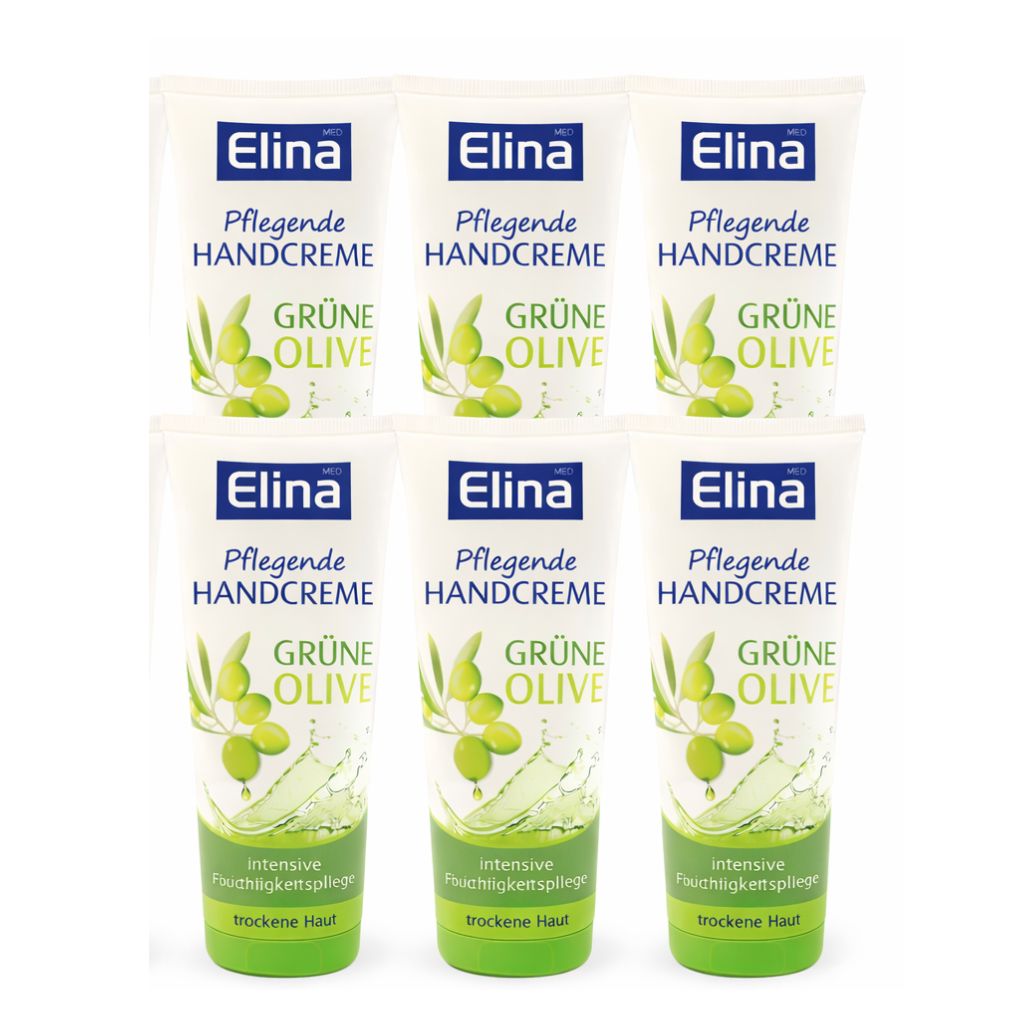 6x75ml Elina Grüne Olive Handcreme