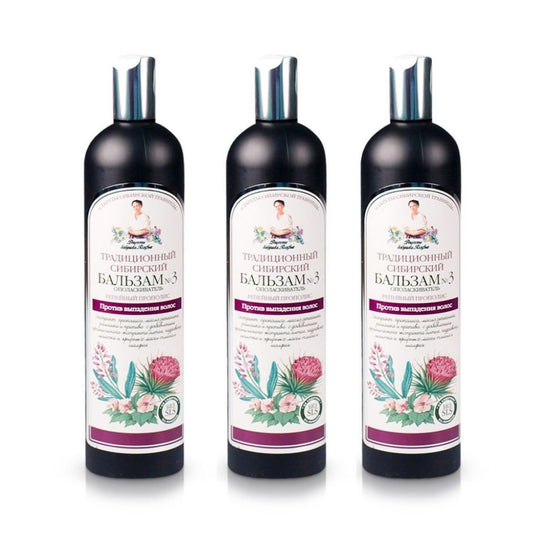 3x550 ml Balsam Oma Agafia Klette Propolis gegen Haarausfall § 3