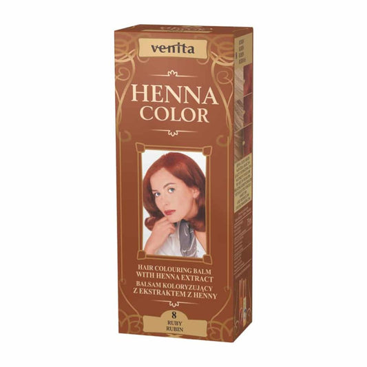 "Henna Color" Färbebalsam mit Henna-Extrakt №8 Ruby  75 ml.