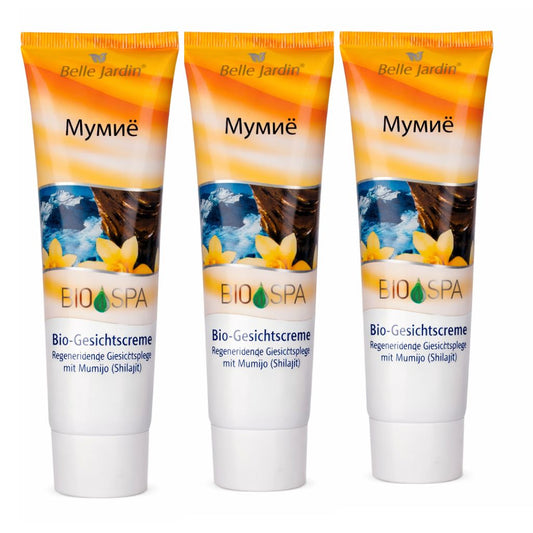 Belle Jardin Bio-Gesichtscreme Mumijo, Kollagen & Elastin 125 ml (3 Pack)