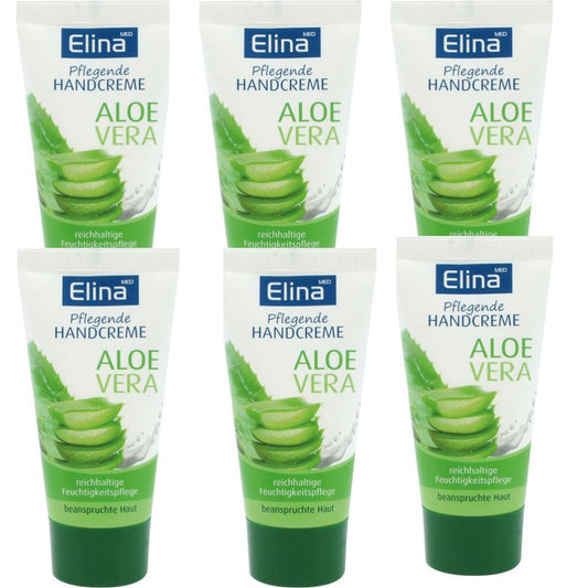 6x50 ml  Elina Aloe Vera Handcreme in Tube