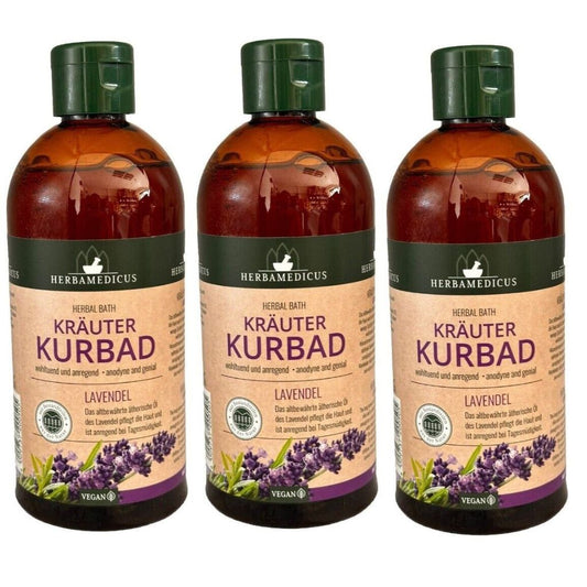3x500 mlHerbamedicus Kräuterbad Kräuter Kurbad Lavendel