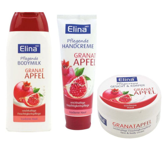 Elina Granatapfel 3tlg Bodymilk,Handcreme,Pflegecreme