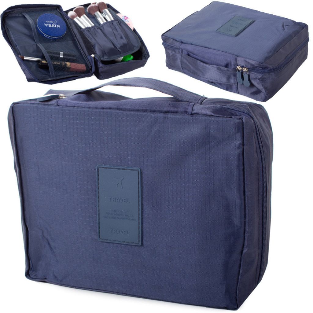 Reise-Kulturbeutel Kosmetiktasche Kulturtasche Reisen Blau,Coralle,Grau