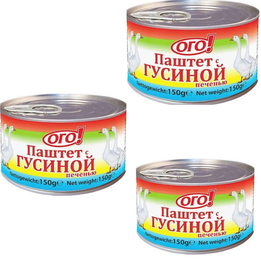 3x150g  OGO! Pastete mit Gaenseleber  EO