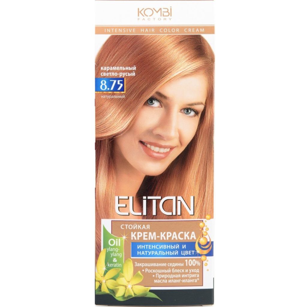 5 St. Elitan Creme-Haarfärbemittel Ton 8,75 „Karamell-Hellblond“ 100 ml