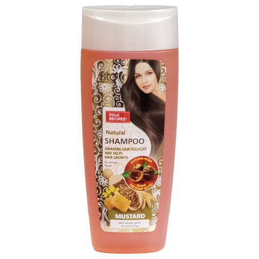 Fitokosmetic Shampoo für alle Haartypen Senf mit Weizenkeimöl und Honig 270 ml