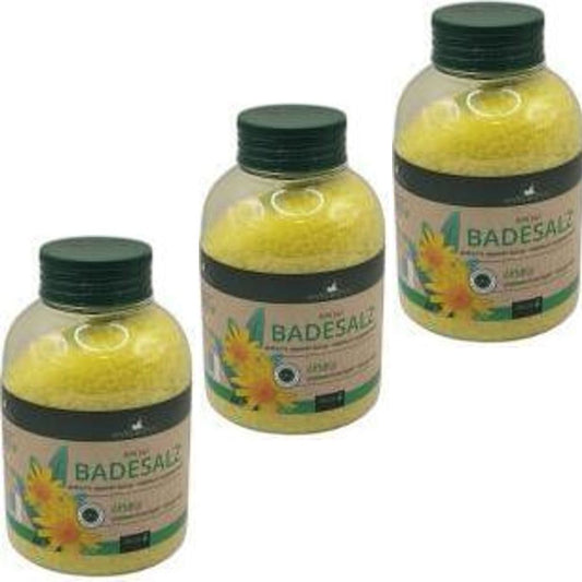 3x 575 g Herbamedicus Badesalz Arnika Kräuter-Badesalz