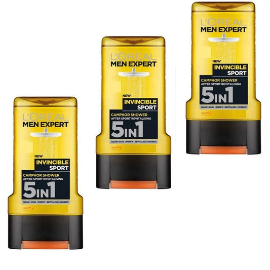 3x 250 ml L'OREAL Men Expert Dusch Invincible Sport