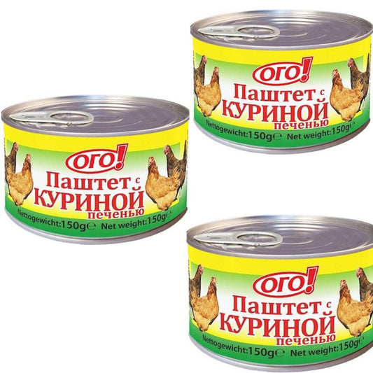 3x 150 g OGO! Pastete mit Haenchenleber EO