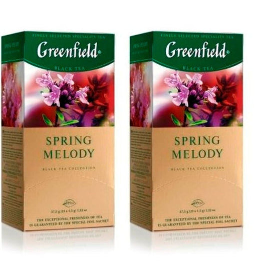 2St.Tee Greenfield SPRING MELODY Schwarzer Tee
