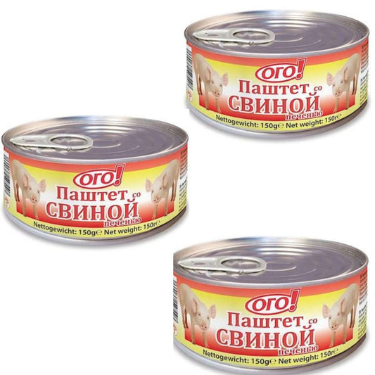3x 150 g OGO! Pastete mit Schweineleber EO