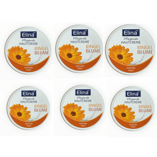 6x150 ml Creme Elina  Ringelblume in Dose