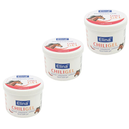 3x500 ml Elina Hautcreme  Pferdebalsam Chili in Gel-Form