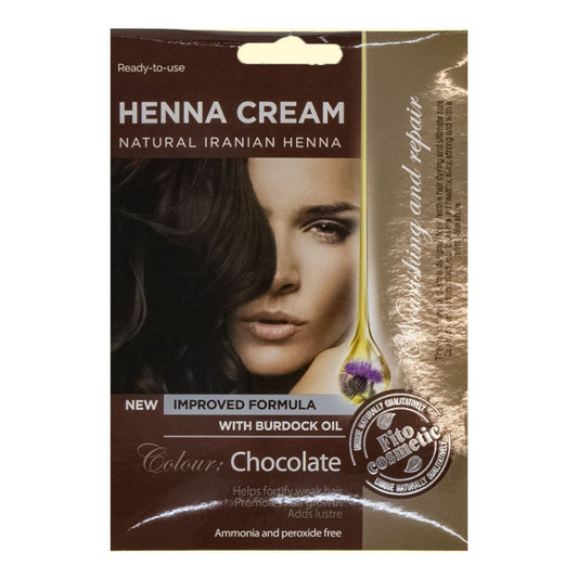 Henna-Creme Fito Kosmetik, Schokolade, mit Klettenöl, 50 ml