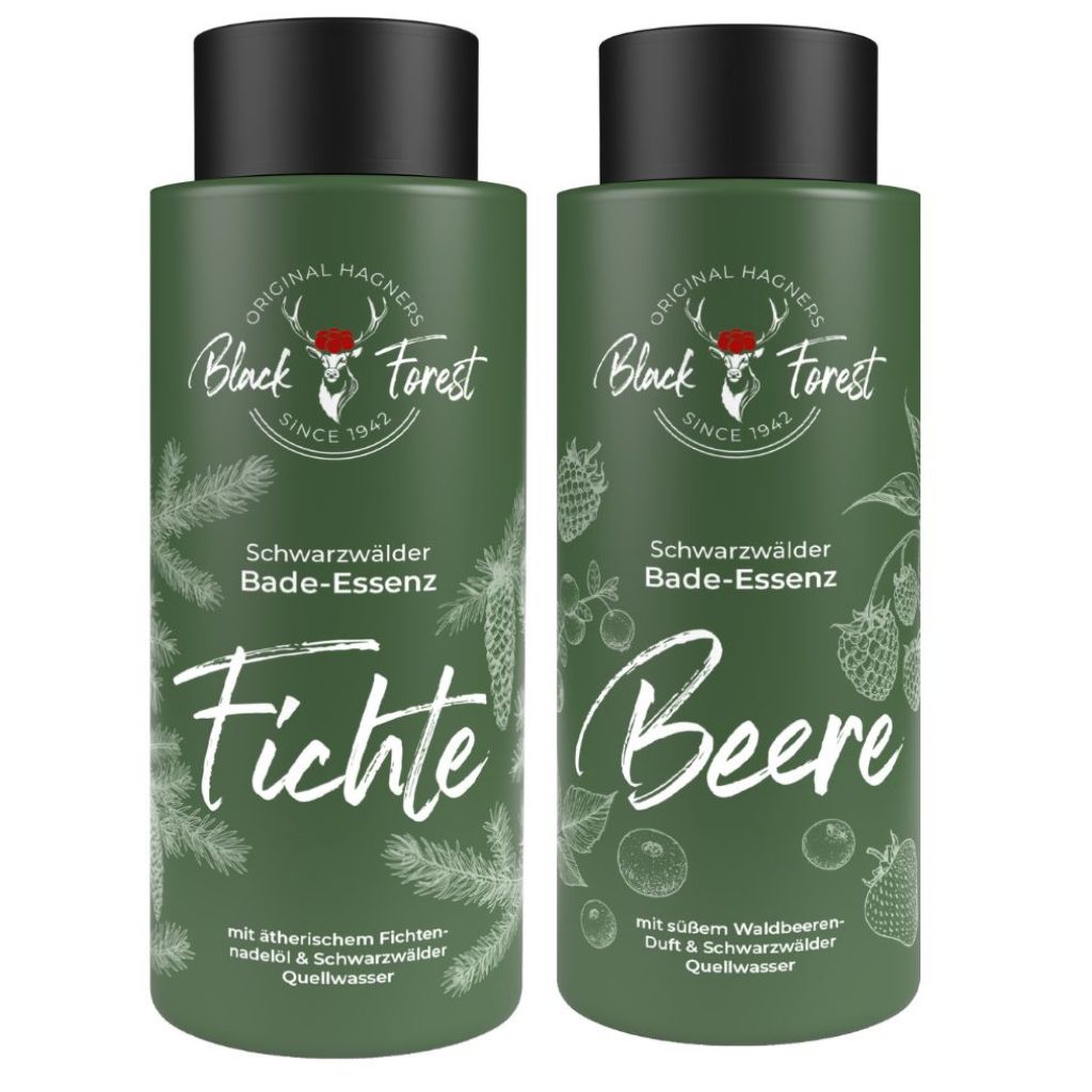 2x400 ml Original Hagners Black Forest Bade-Essenz Beere + Fichte