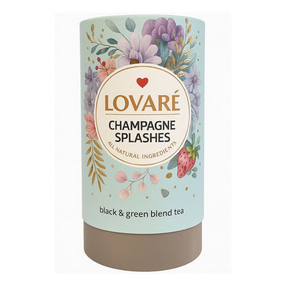 LOVARÉ Champagne Splashes Schwarz & Grüntee Erdbeere Goji Beeren
