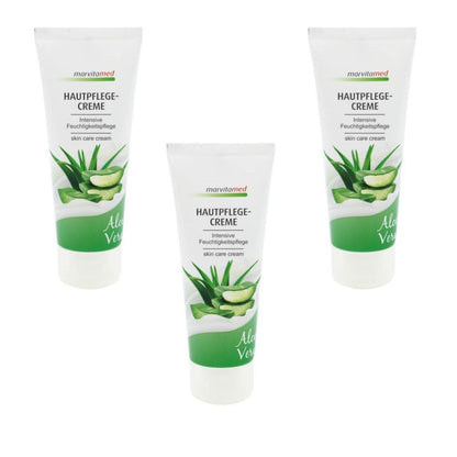 3x75 ml Marvita med Hautpflege-Creme Tube Aloe Vera