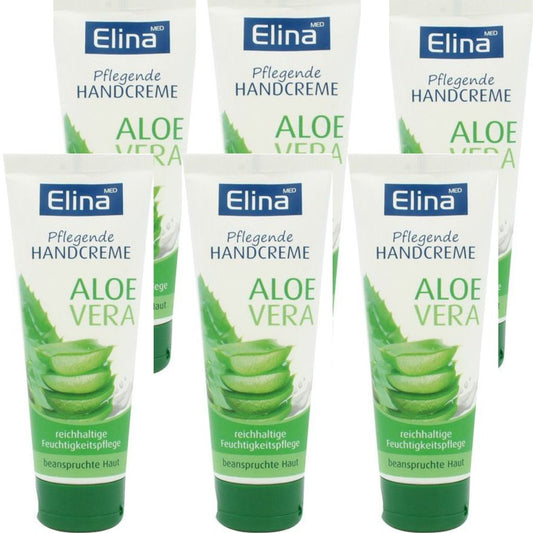 6x75 ml Elina Aloe Vera Handcreme in Tube