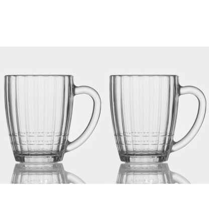 2 St. Bierkrug Facettiert  Nostalgie Bier Bierglas 500ml.