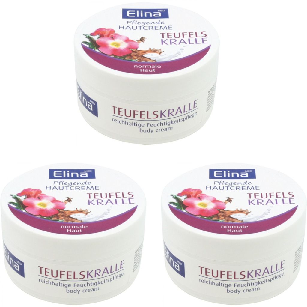3x 150 ml Elina Creme Teufelskralle Balsam  Hautcreme