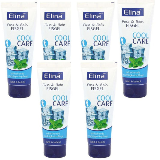 6x 75 ml Elina Eis Gel Eisgel Ice Kühlgel kühlt erfrischt Fuß Bein