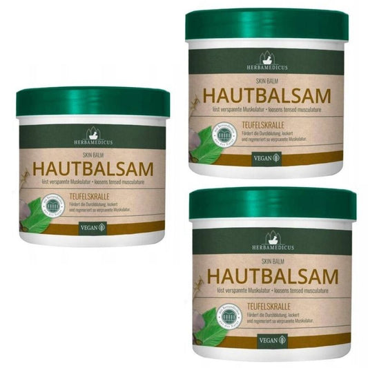 3x 250 ml Herbamedicus Hautbalsam Teufelskralle