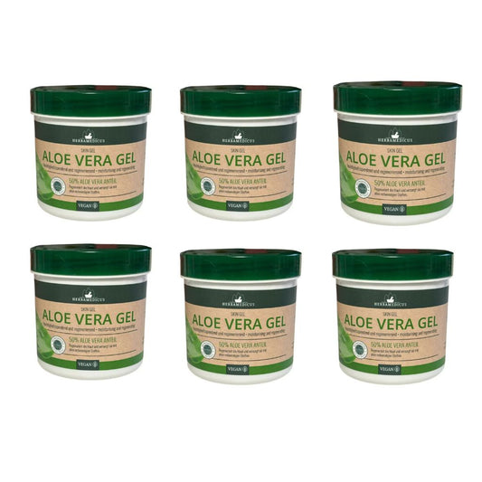 6x250 ml Herbamedicus Aloe Vera Gel Feuchtigkeitsspendendes