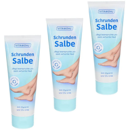 3x75ml VITAWOHL Fuß Schrunden Salbe