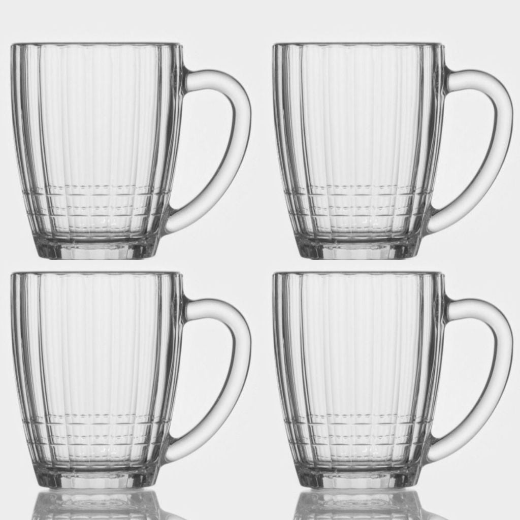 4 St. Bierkrug Facettiert  Nostalgie Bier Bierglas 500ml.