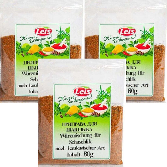 3x 80 g Leis Würzmischung für Schaschlik . Gewürze Kräuter.
