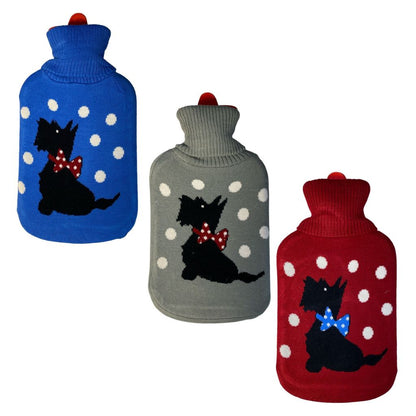 XXL Wärmflasche mit Decke Wärmekissen Wärmflaschen ca.1,9 l mit Strickbezug