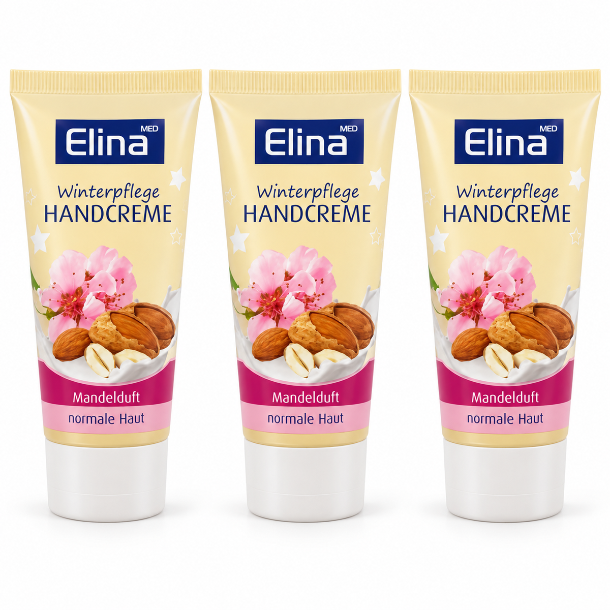 Elina MED Winterpflege Handcreme Mandelduft – 50 ml (n 3 Pack)