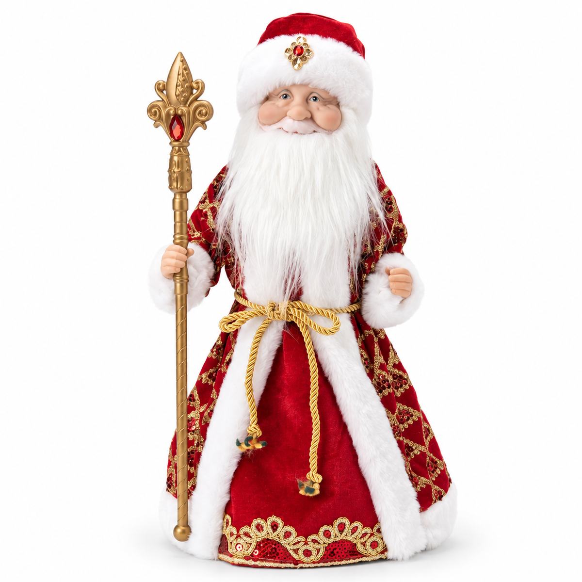 Weihnachtsmann-Dekofigur mit Geschenkfach – 40 cm