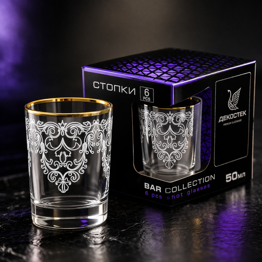 Wodkagläser Schnaps Glas Dekostek Byzanz  6 x 50 ml