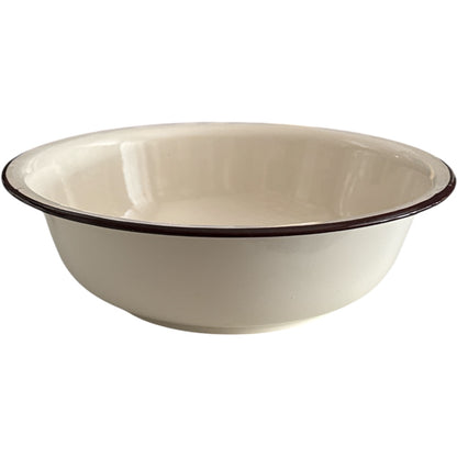 Emaillierte Schüssel mit Blumenmuster – Ø22 x 7 cm