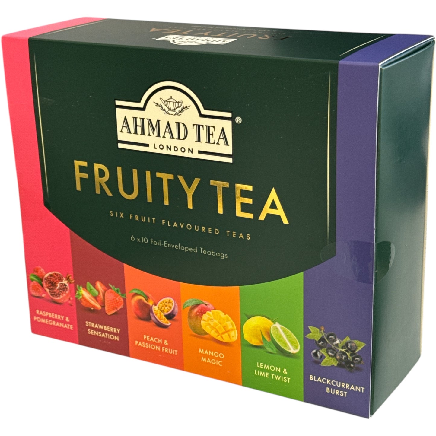 Ahmad Tea - Fruitytea – Sortiment - 6 Sorten 60 Teebeutel Geschenkidee teebox