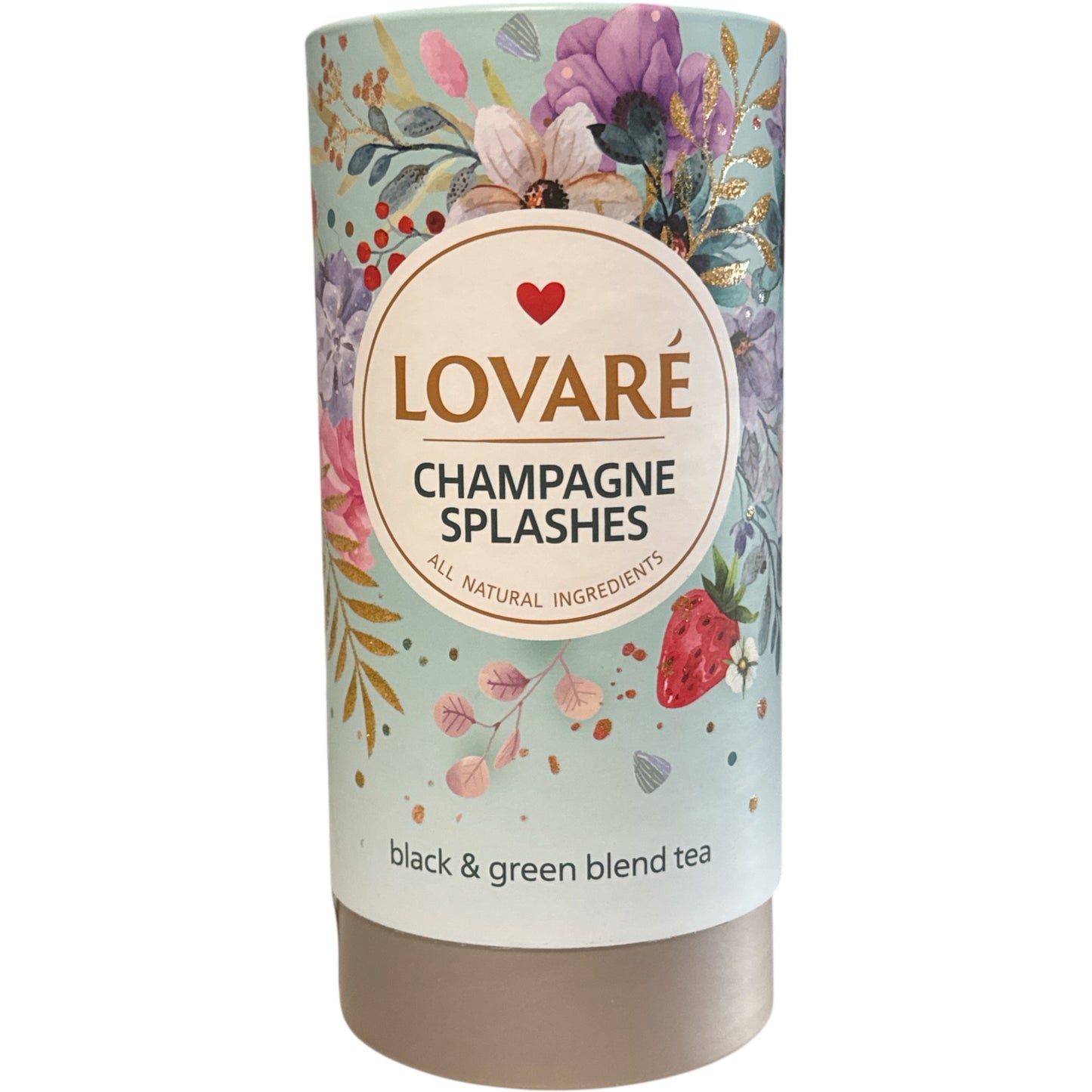 Lovare Tee "Splashes Champagne" Schwarz ung Grünteemischung  80g