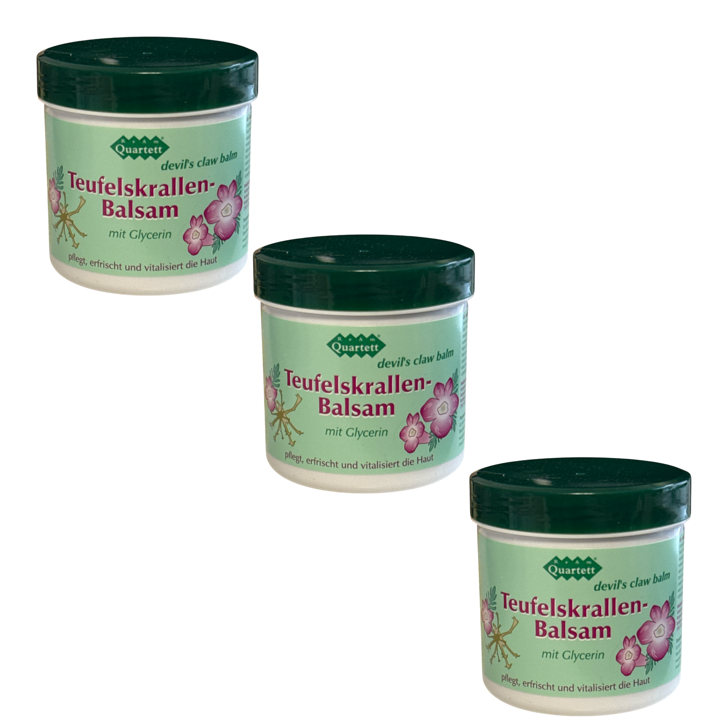 3x250 ml ReAm Quartett Teufelskralle Hautbalsam m. Glycerin pflegt erfrischt