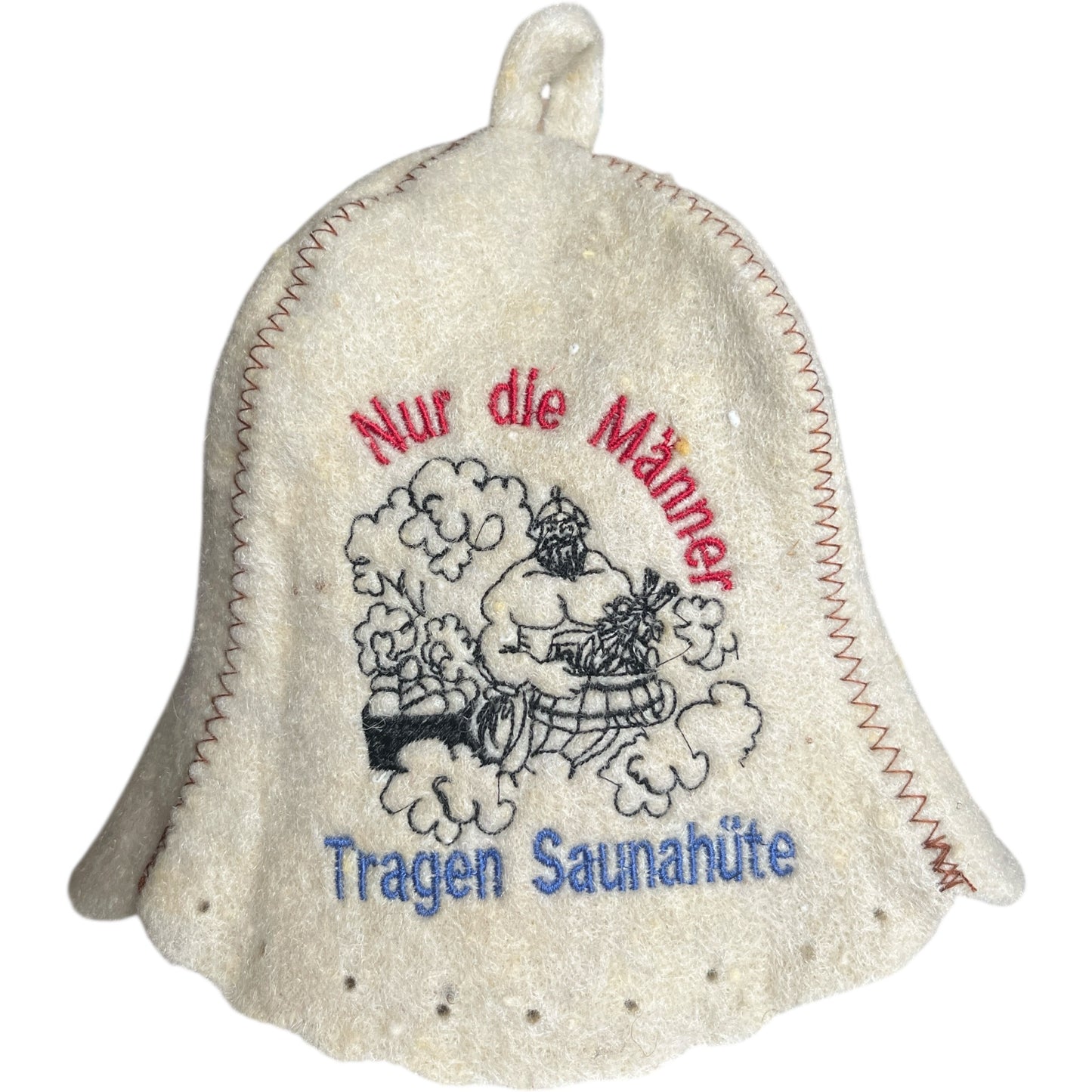 Filzkappe für Sauna Saunahut Saunamütze Saunakappe " Nur die Männer Tragen Saunahüte"