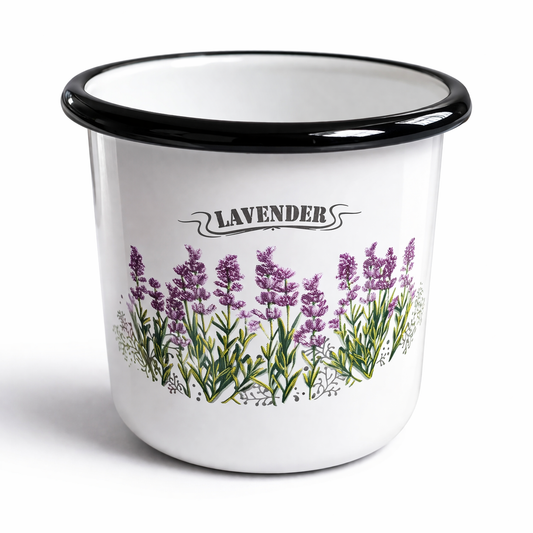 Tasse emailliert "Lavender"", 0,4 L